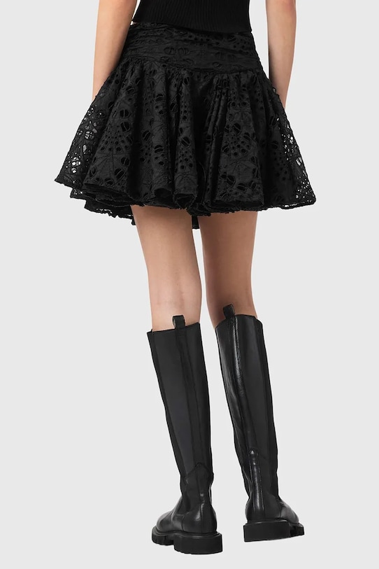 AllSaints suknja DOTTY W063RE crna SS26