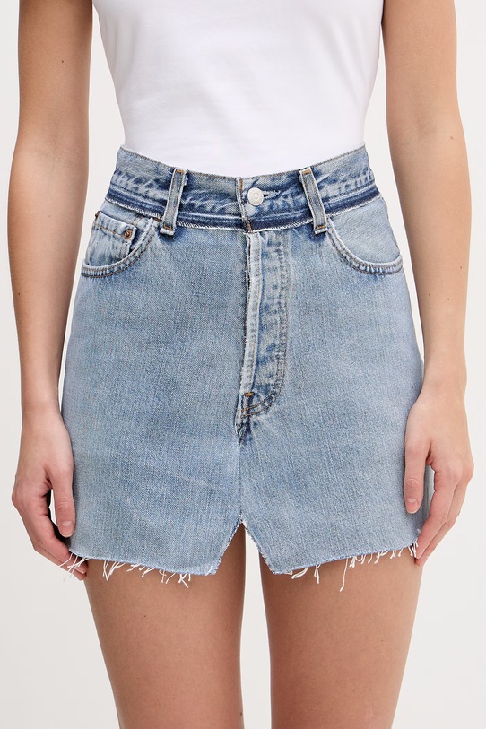 VETEMENTS spódnica jeansowa gładkie niebieski WE76DK347N3