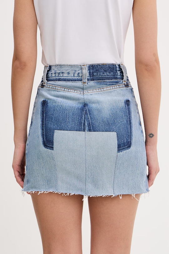 Odzież VETEMENTS spódnica jeansowa WE76DK347N3 niebieski