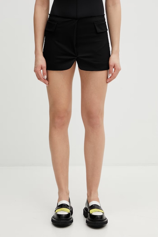 VETEMENTS spódnica z dodatkiem wełny Deconstructed casual czarny WE76TK363B