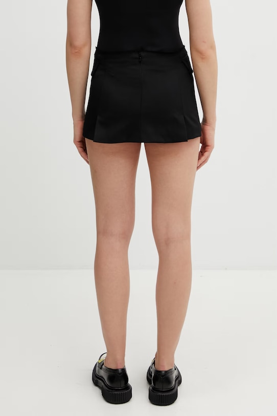 Odzież VETEMENTS spódnica z dodatkiem wełny Deconstructed WE76TK363B czarny