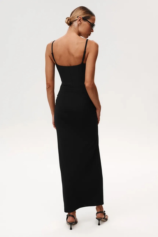 Undress Code spódnica z rozcięciem z lyocellem Blanca Skirt 1247 czarny SS26