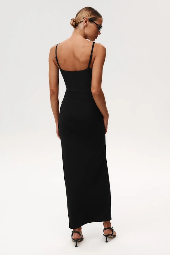 Undress Code spódnica z rozcięciem z lyocellem Blanca Skirt 1247 czarny SS26