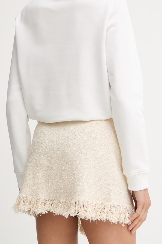 Odzież Elisabetta Franchi spódnica z bawełną GK32R62E2 beżowy