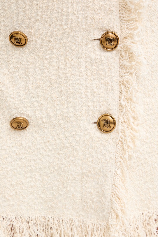 Elisabetta Franchi spódnica z bawełną beżowy GK32R62E2