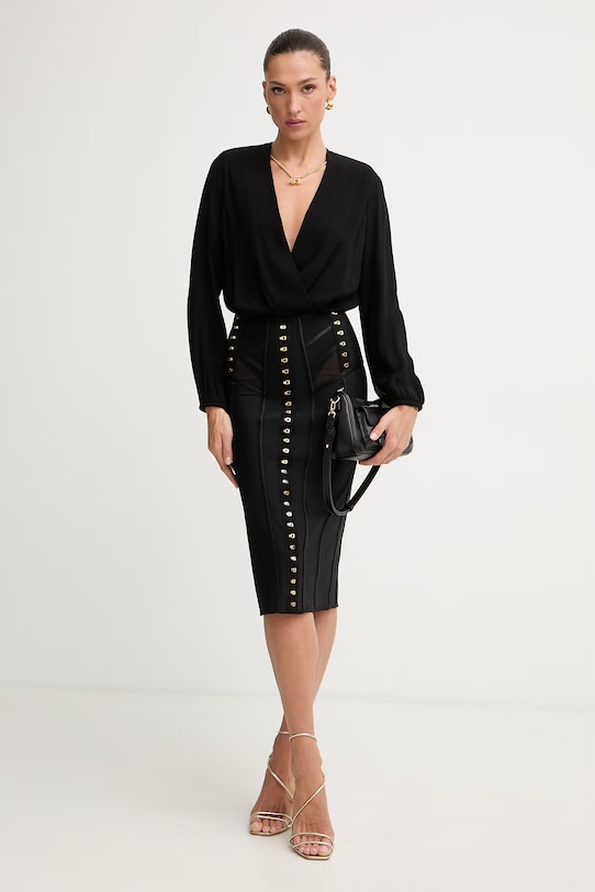 Elisabetta Franchi spódnica GO17962E2 czarny SS26