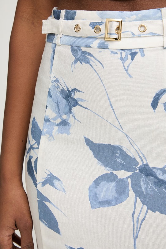 Guess sukňa s ľanom RYAN biela W6GD69.W2092