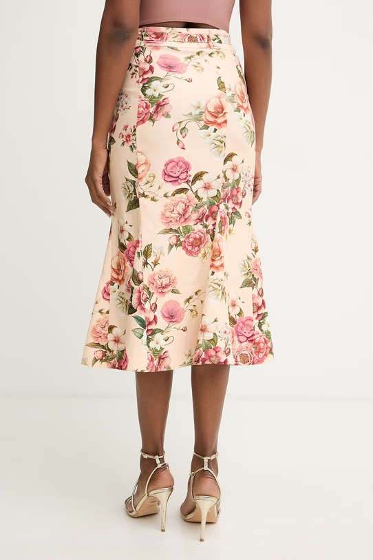 Oblečenie Guess sukňa s ľanom RYAN W6GD69.W2092 béžová