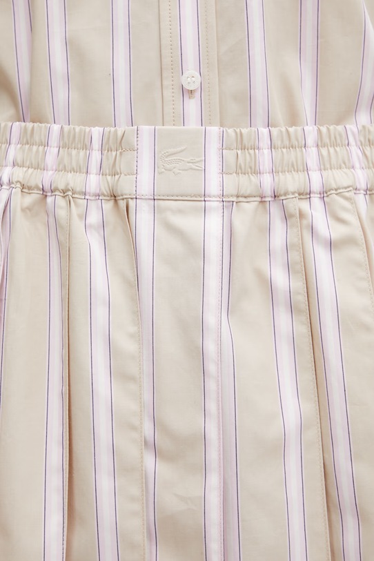 Lacoste Plisirana suknja od pamuka bež JF0250