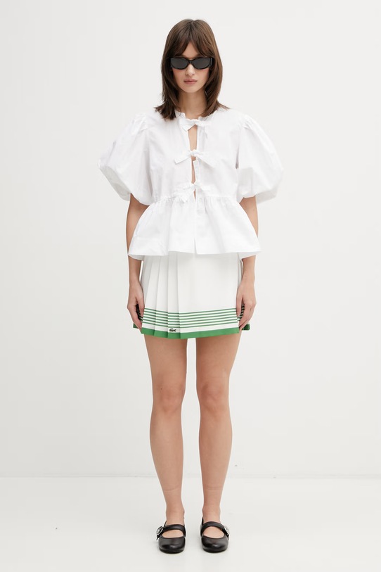 Lacoste plisovaná sukně JF2914 bílá