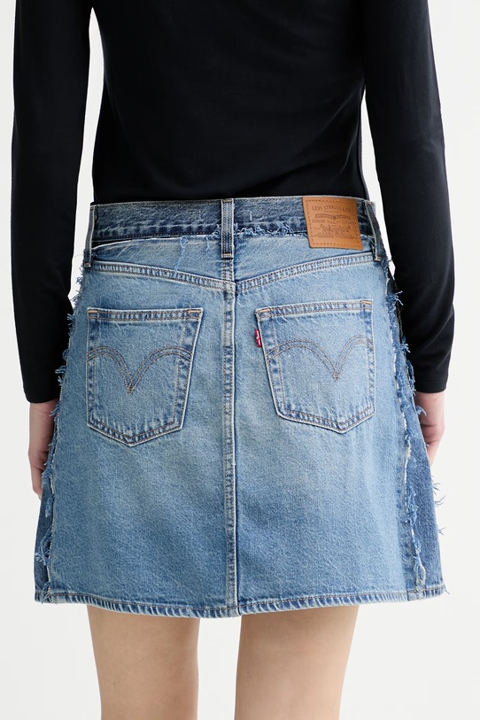 Odzież Levi's spódnica jeansowa DECONSTRUCTED EDGE 005Q4 niebieski