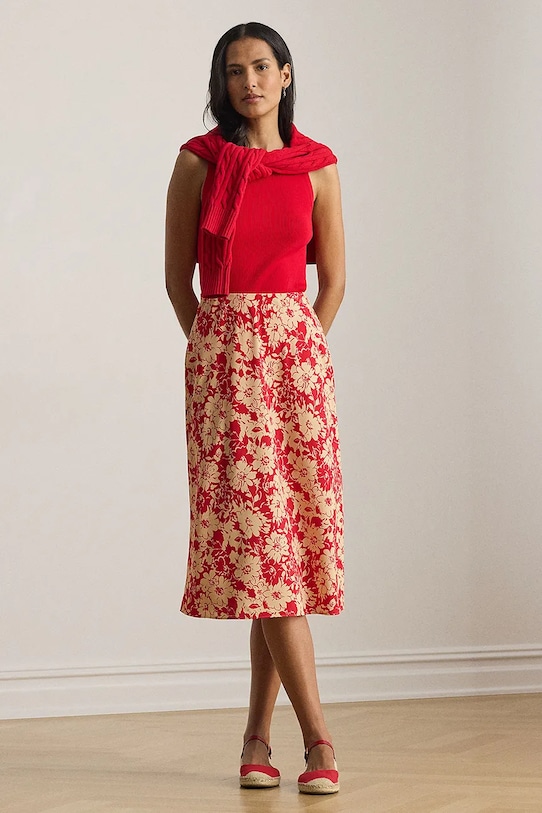 Odzież Lauren Ralph Lauren spódnica 200P08689 czerwony