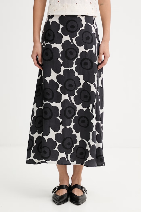 Marimekko suknja s lyocellom crna 095148