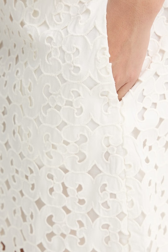 Marimekko fustă din bumbac bej 095212