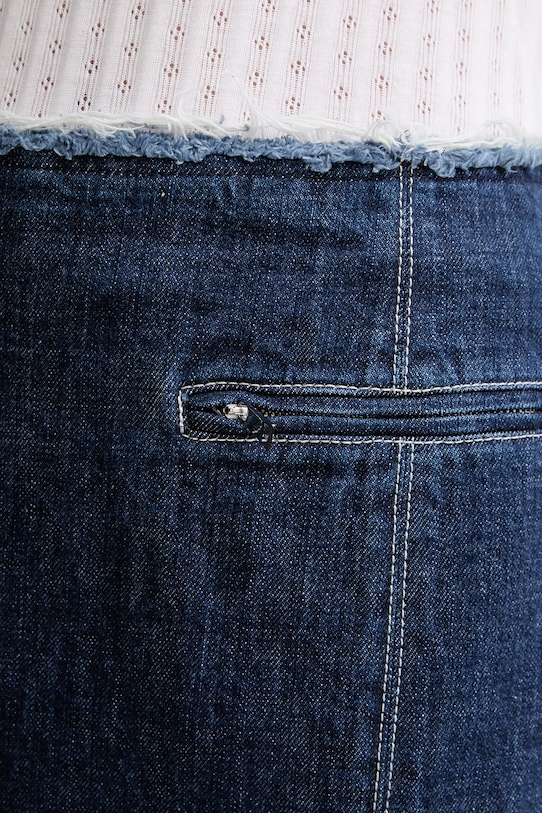 Max&Co. спідниця із розрізом джинсова MCLLUGLIO темно-синій 2618101022200