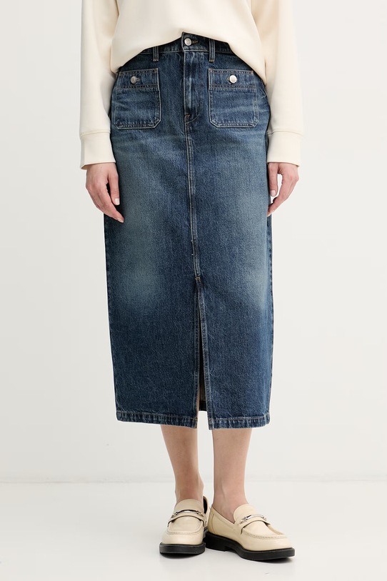Tommy Hilfiger φούστα ντένιμ σκούρο μπλε WW0WW50618