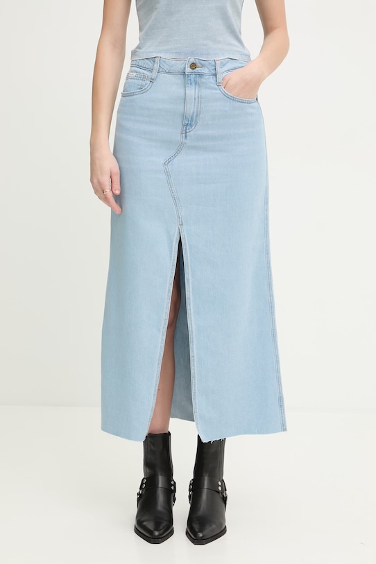 Guess Jeans džínsová sukňa modrá W6GD52.D7902