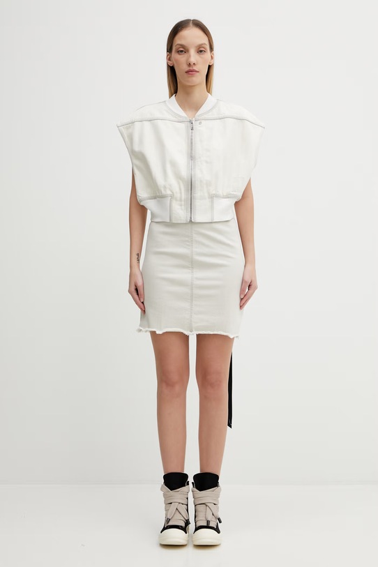 Rick Owens DRKSHDW spódnica jeansowa Sacri DS01F4346.SDMW beżowy