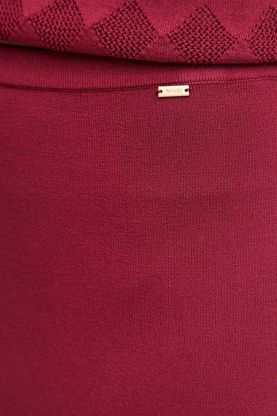 Gaudi spódnica z wiskozy bordowy 611FD73002