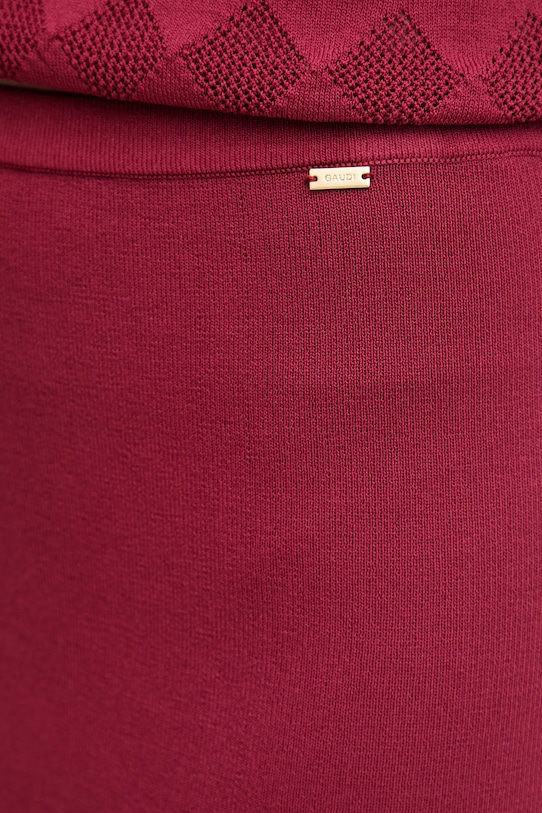 Gaudi spódnica z wiskozy bordowy 611FD73002