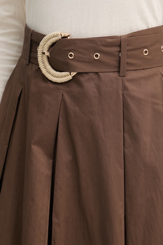 Gaudi spódnica bawełniana brązowy 611FD75002