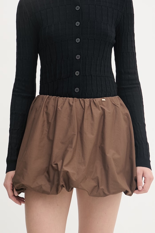 Gaudi spódnica bawełniana brązowy 611FD75006