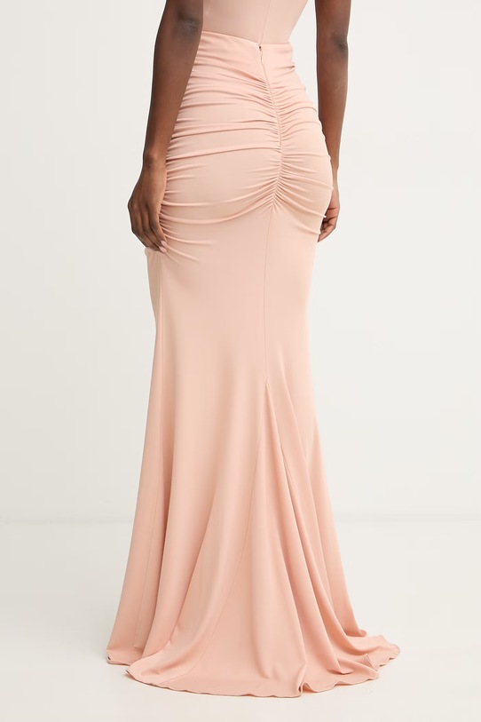 Odzież Elisabetta Franchi spódnica ołówkowa z wiskozą GO16263E2 beżowy