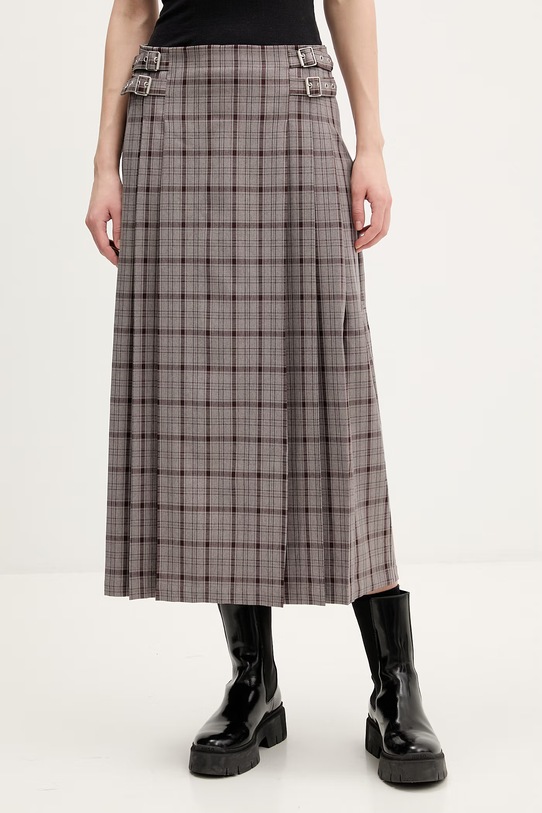 Sukňa The Ragged Priest káro burgundské RPHL251051WV