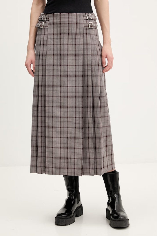 Sukňa The Ragged Priest káro burgundské RPHL251051WV