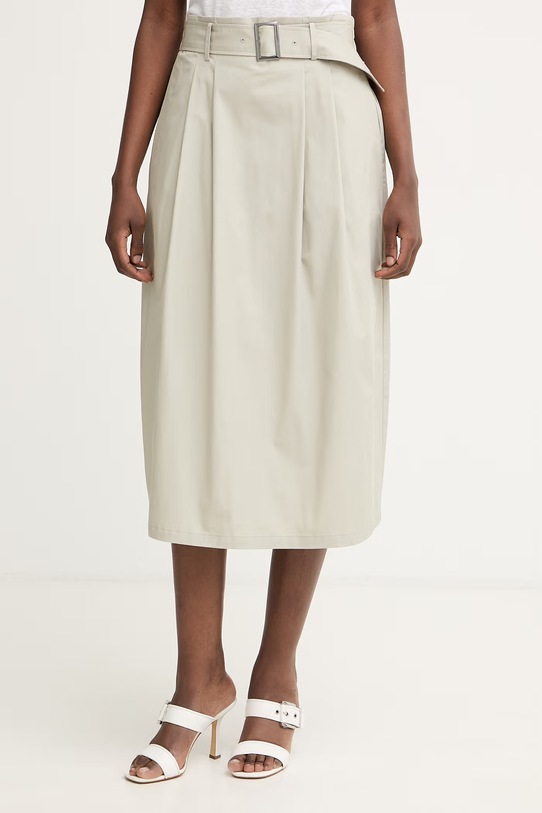 Armani Exchange sukňa bavlnená béžová XW001929.AF18863