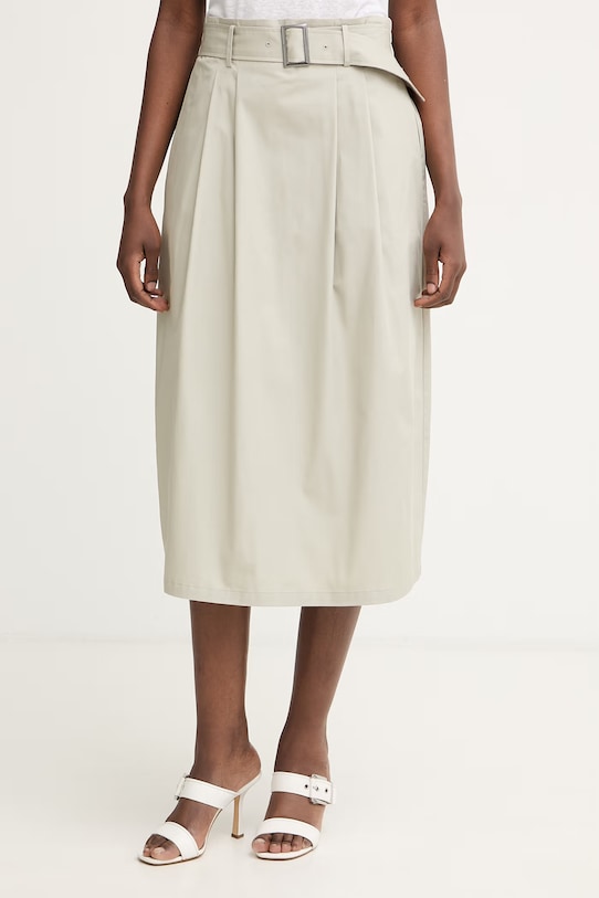 Armani Exchange sukňa bavlnená béžová XW001929.AF18863