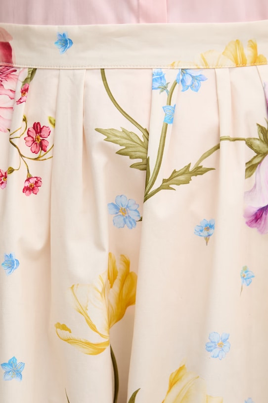 OUI spódnica bawełniana beżowy 97098.