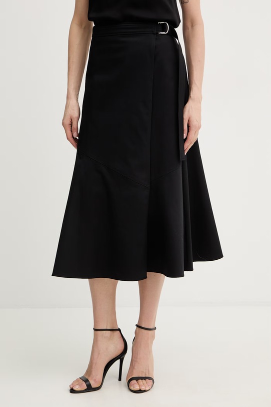 Φούστα BOSS Vuleran1 με ελαστάν μαύρο 50557420