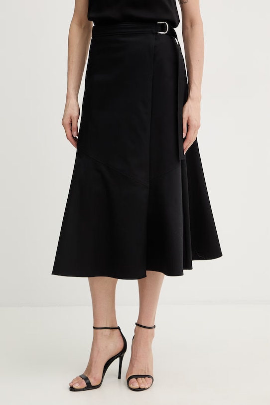 Φούστα BOSS Vuleran1 με ελαστάν μαύρο 50557420