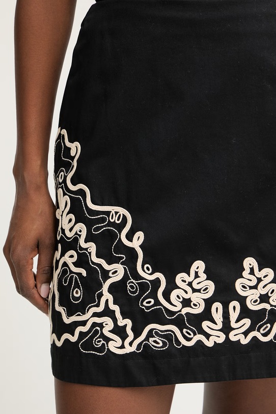 BOSS Orange sukňa áčkového strihu bavlnená C Valembroi 1 čierna 50559269