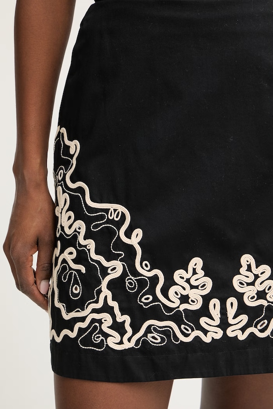 BOSS Orange sukňa áčkového strihu bavlnená C Valembroi 1 čierna 50559269