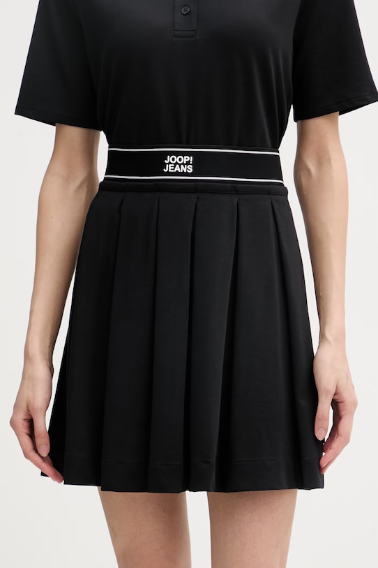 Joop! πλισέ φούστα με βαμβάκι μαύρο 30100646