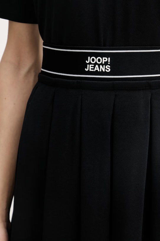 Joop! πλισέ φούστα με βαμβάκι μαύρο 30100646