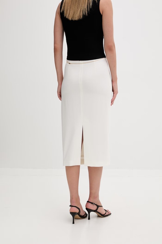 Odzież HUGO spódnica z rozcięciem z wiskozą Ratsa 50558168 beżowy