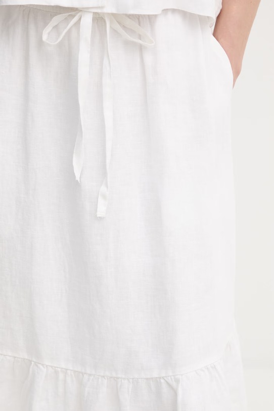 Dkny spódnica lniana biały P5JBCD87