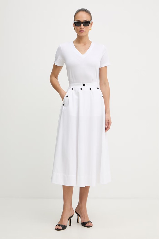 Karl Lagerfeld fustă bumbac B2W12004 alb SS26