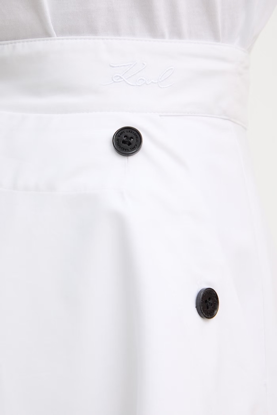 Karl Lagerfeld fustă bumbac B2W12004 alb