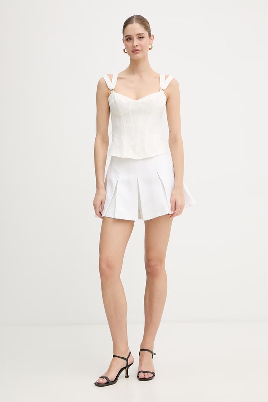 Bardot spódnicospodnie lniane 59836PB2 beżowy SS26