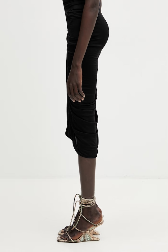 Rick Owens Lilies spódnica asymetryczna z wiskozy LI01F7320.JVS czarny SS26