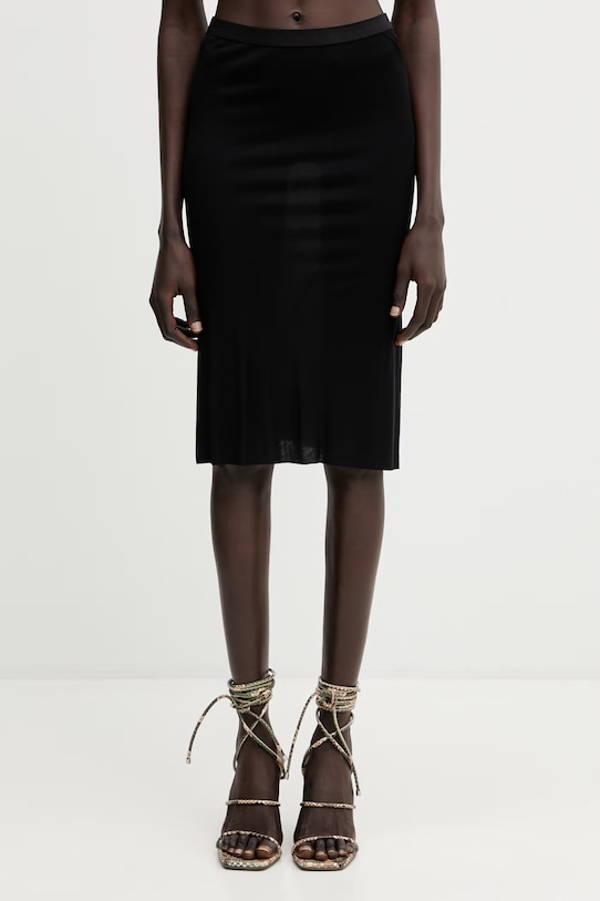 Rick Owens Lilies sukňa z viskózy čierna LI01F7321.RV