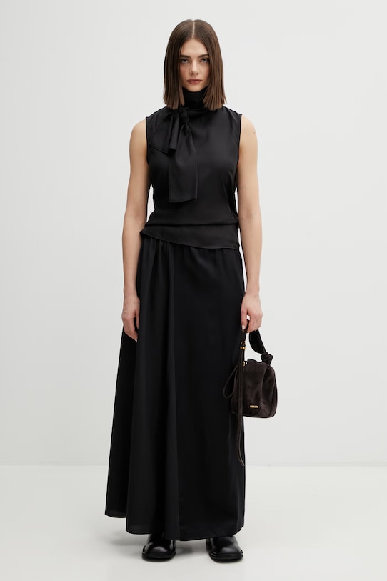 Our Legacy spódnica Beach W2264BDB czarny