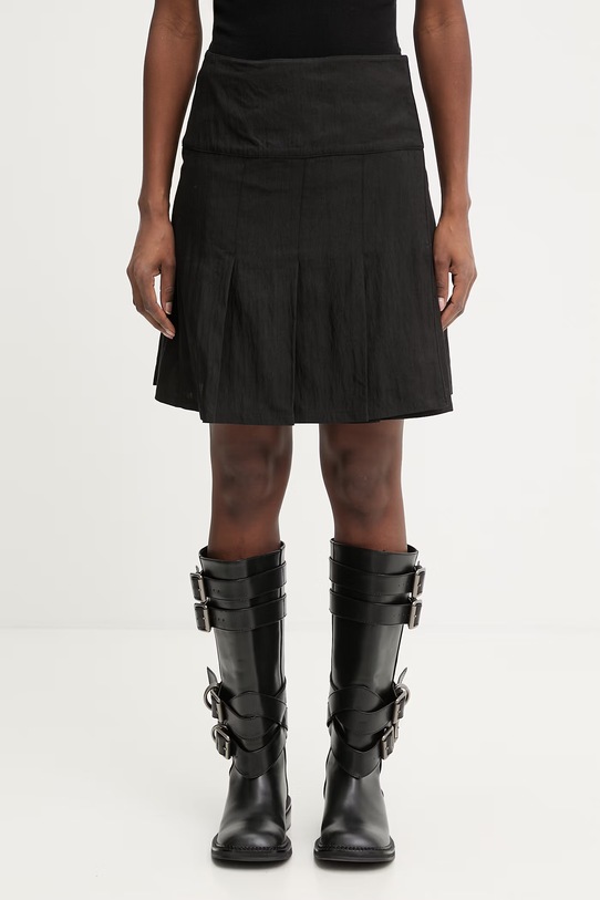 Our Legacy Girdle спідниця з льоном чорний W2264GSB