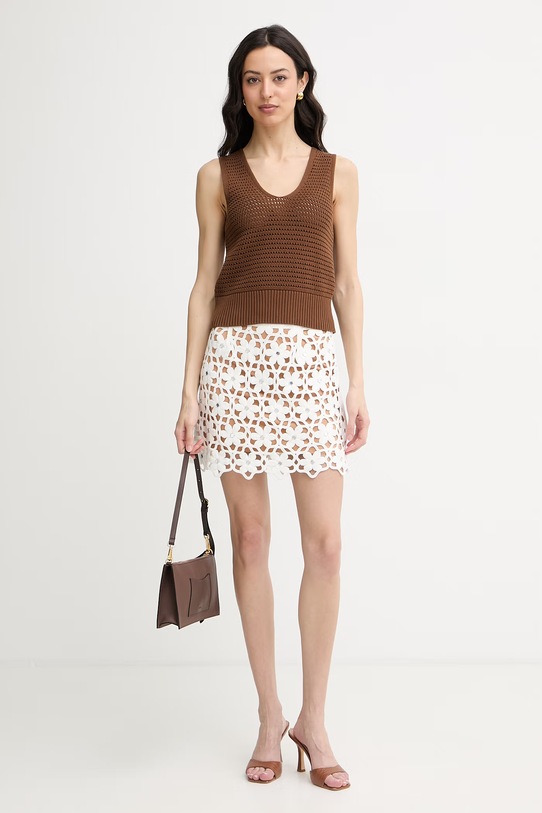 MICHAEL Michael Kors spódnica ażurowa MS670M4KNE biały SS26