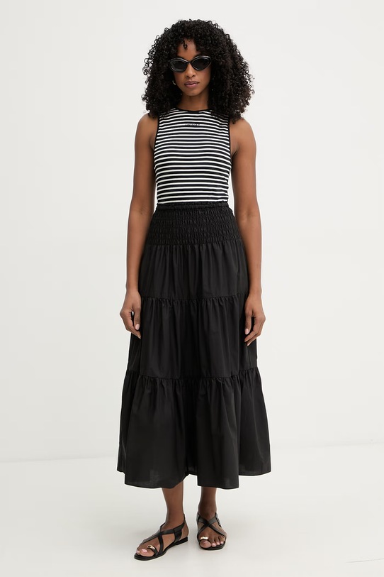 MICHAEL Michael Kors spódnica bawełniana MS673BFKLZ czarny SS26