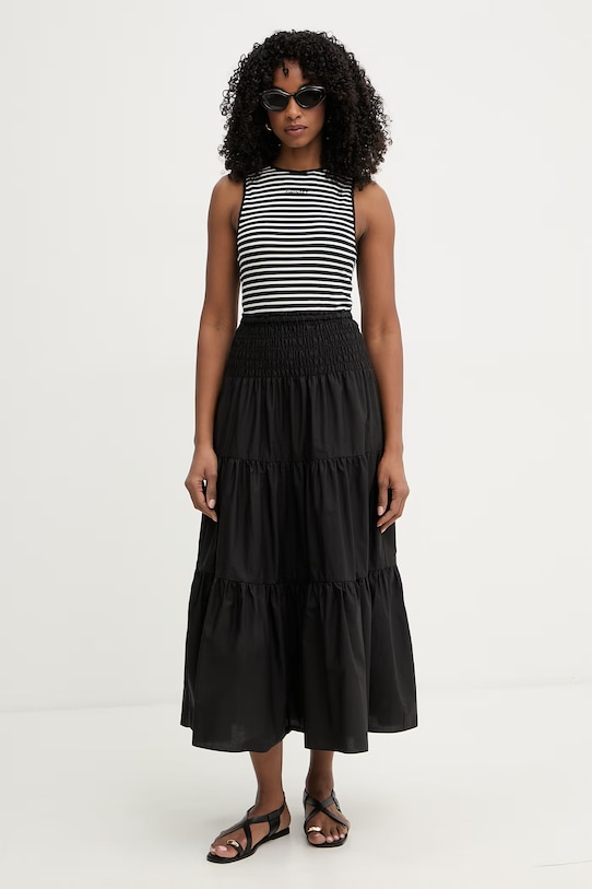 MICHAEL Michael Kors spódnica bawełniana MS673BFKLZ czarny SS26